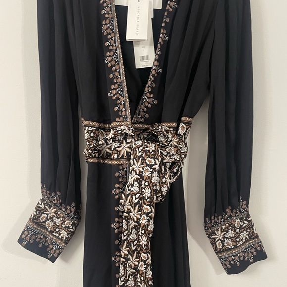 NWT Veronica Beard Blaise Black Multi Evening Gown Dress V-Neck Size 2 - Picture 3 of 7